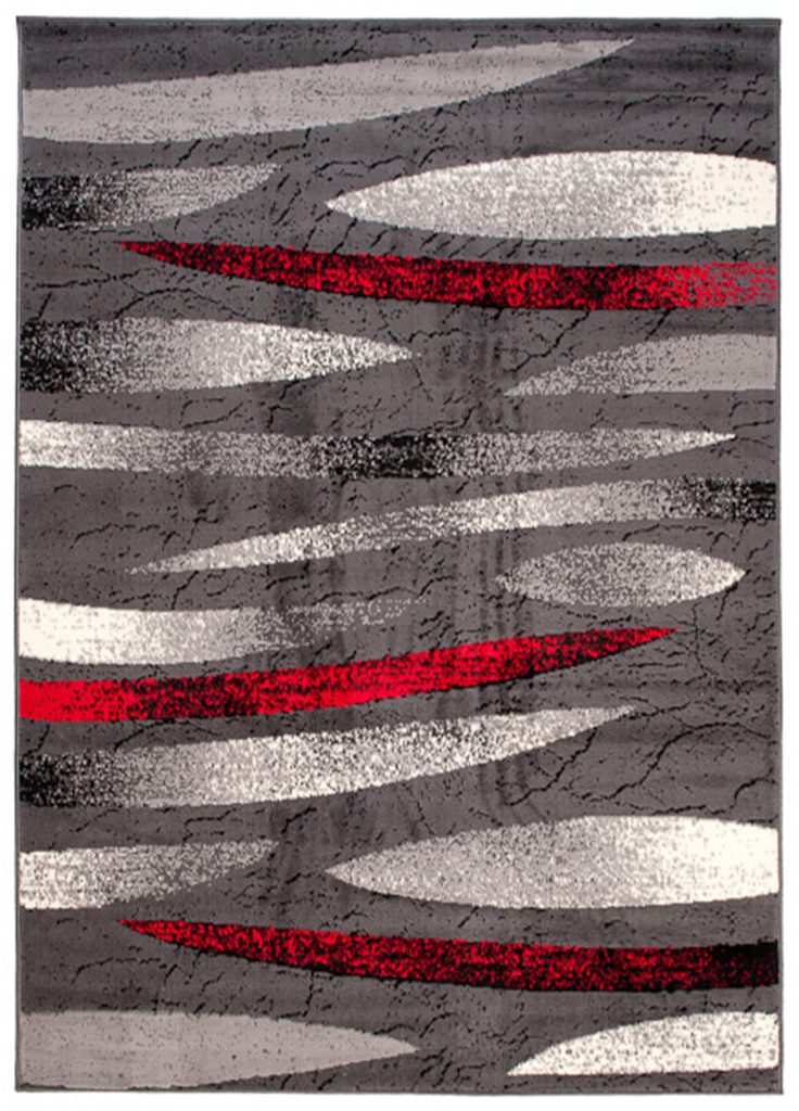 Teppich Dream Modern Grau Rot Linien