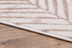 Teppich Crystal Grün Gold Creme Blätter 3D Effekt