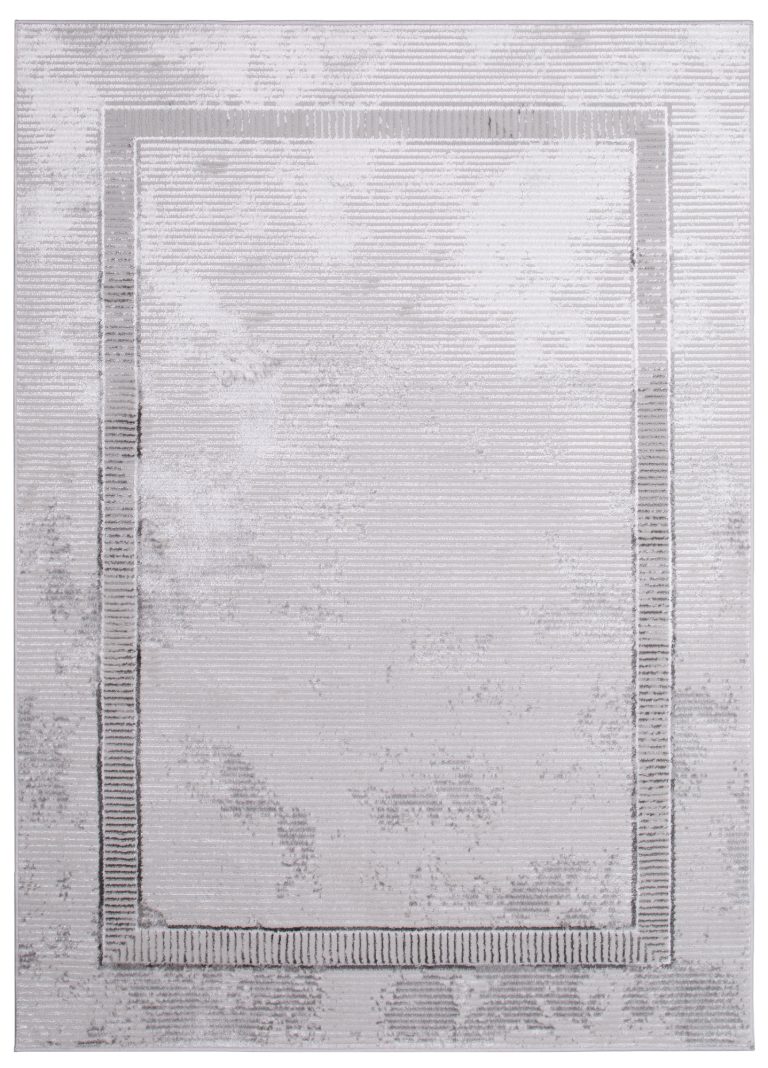 Teppich Crystal Grau Rahmen Verwischt 3D Effekt
