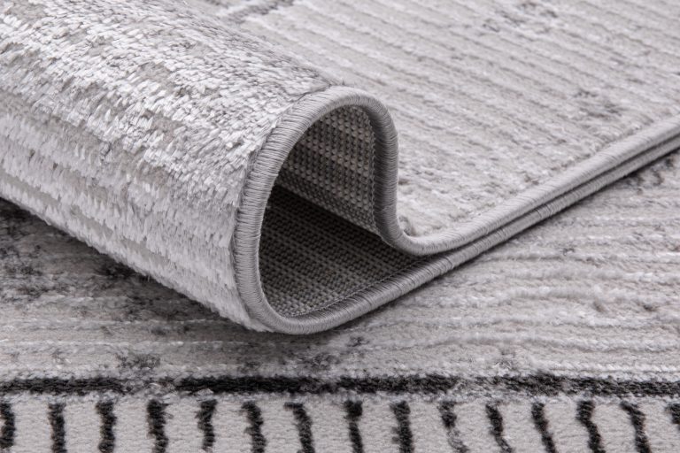 Teppich Crystal Grau Rahmen Verwischt 3D Effekt