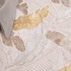 Teppich Crystal Gold Braun Beige Blätter 3D Effekt