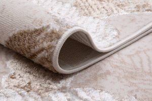 Teppich Crystal Gold Braun Beige Blätter 3D Effekt