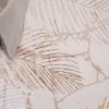 Teppich Crystal Gold Braun Creme Blätter 3D Effekt