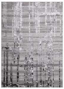 Teppich Crystal Grau Streifen Abstrakt 3D Effekt