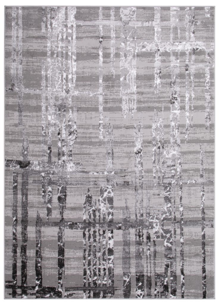 Teppich Crystal Grau Streifen Abstrakt 3D Effekt
