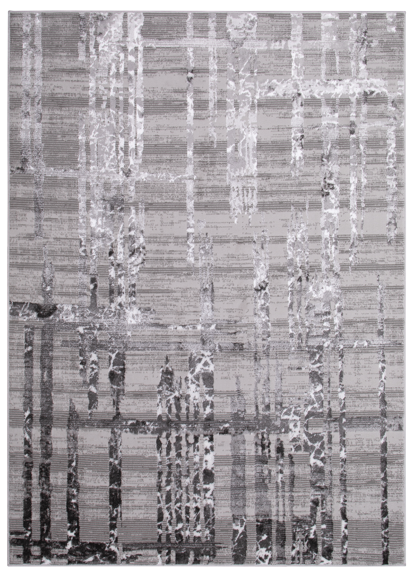 Teppich Crystal Grau Streifen Abstrakt 3D Effekt