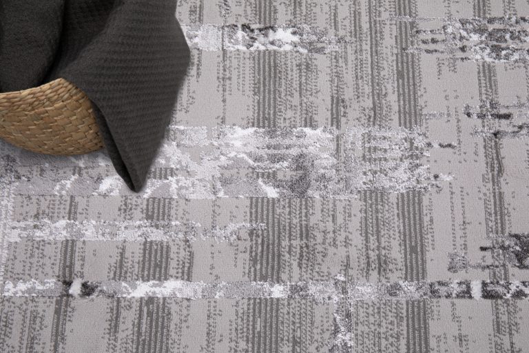 Teppich Crystal Grau Streifen Abstrakt 3D Effekt