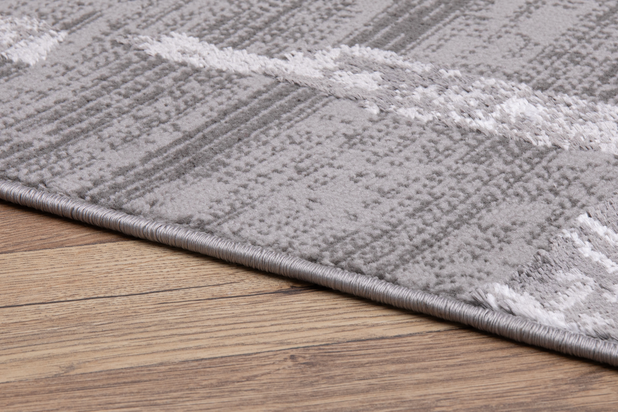 Teppich Crystal Grau Streifen Abstrakt 3D Effekt