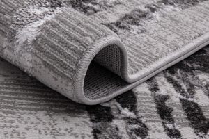 Teppich Crystal Grau Streifen Abstrakt 3D Effekt