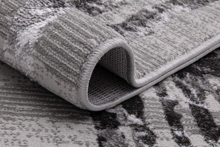 Teppich Crystal Grau Streifen Abstrakt 3D Effekt