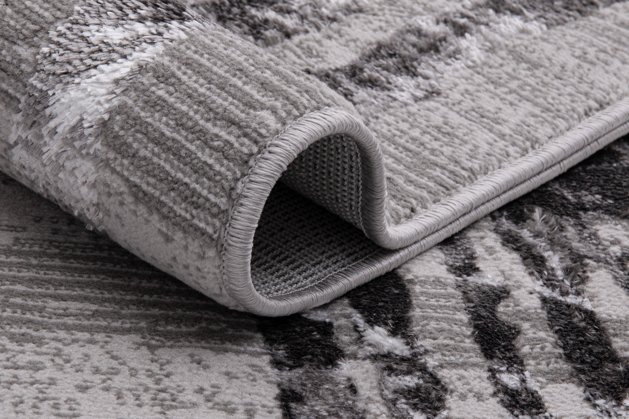 Teppich Crystal Grau Streifen Abstrakt 3D Effekt