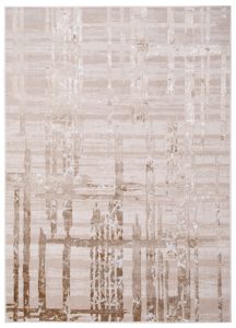 Teppich Crystal Beige Braun Streifen Abstrakt 3D Effekt