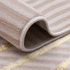 Teppich Crystal Gold Beige ZigZag Geometrisch 3D Effekt