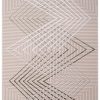 Teppich Crystal Grün Beige ZigZag Geometrisch 3D Effekt