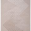 Teppich Crystal Beige Braun ZigZag Geometrisch 3D Effekt