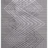 Teppich Crystal Grau ZigZag Geometrisch 3D Effekt