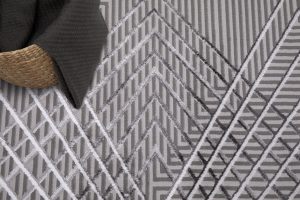 Teppich Crystal Grau ZigZag Geometrisch 3D Effekt