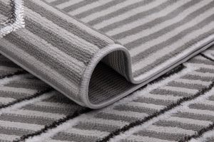 Teppich Crystal Grau ZigZag Geometrisch 3D Effekt