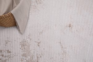 Teppich Crystal Grün Beige Rahmen Verwischt 3D Effekt