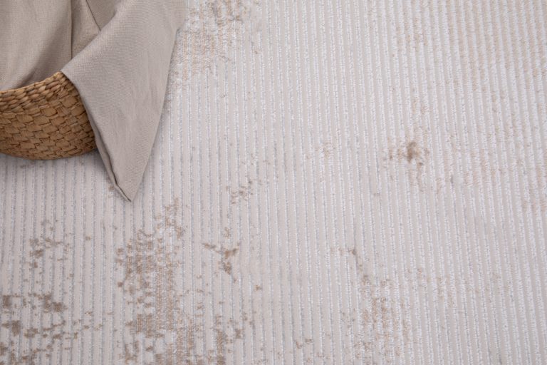 Teppich Crystal Grün Beige Rahmen Verwischt 3D Effekt