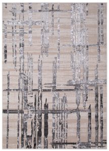 Teppich Crystal Hellgrau Streifen Abstrakt 3D Effekt