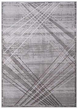 Teppich Crystal Hellgrau Beige Geometrisch 3D Effekt