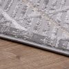 Teppich Crystal Hellgrau Beige Geometrisch 3D Effekt