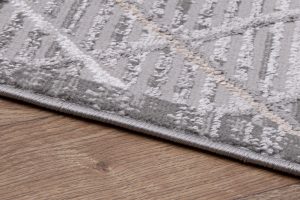 Teppich Crystal Hellgrau Beige Geometrisch 3D Effekt