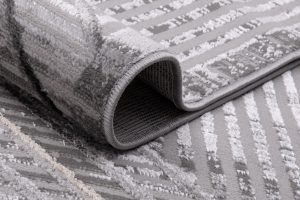 Teppich Crystal Hellgrau Beige Geometrisch 3D Effekt