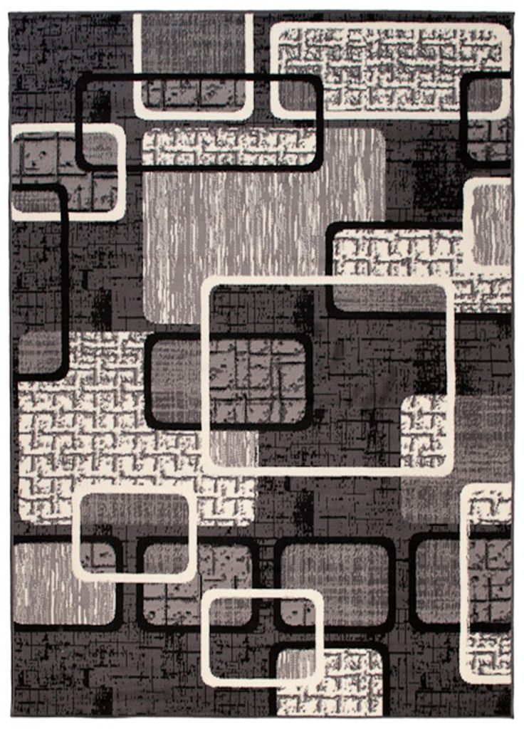 Teppich Dream Grau Schwarz Geometrisch Rechtecke