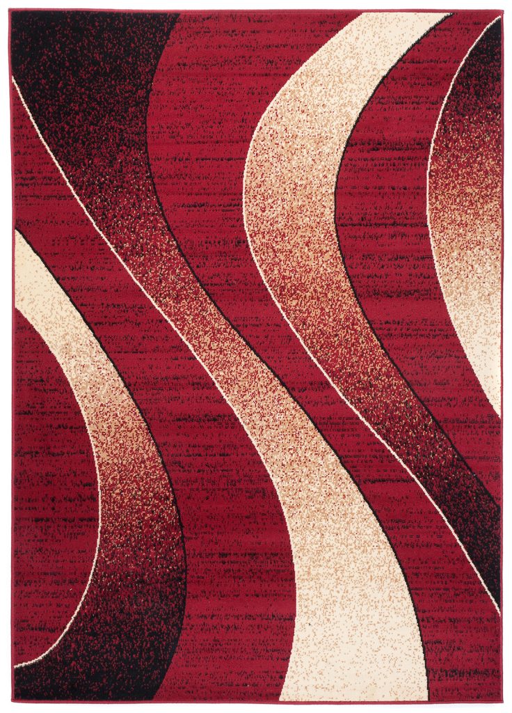 Teppich Dream Modern Rot Beige Wellen