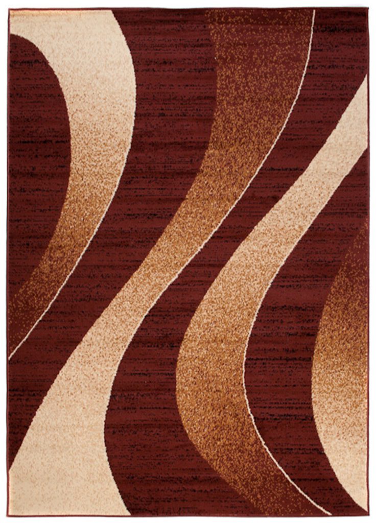 Teppich Dream Modern Dunkel Braun Creme Wellen