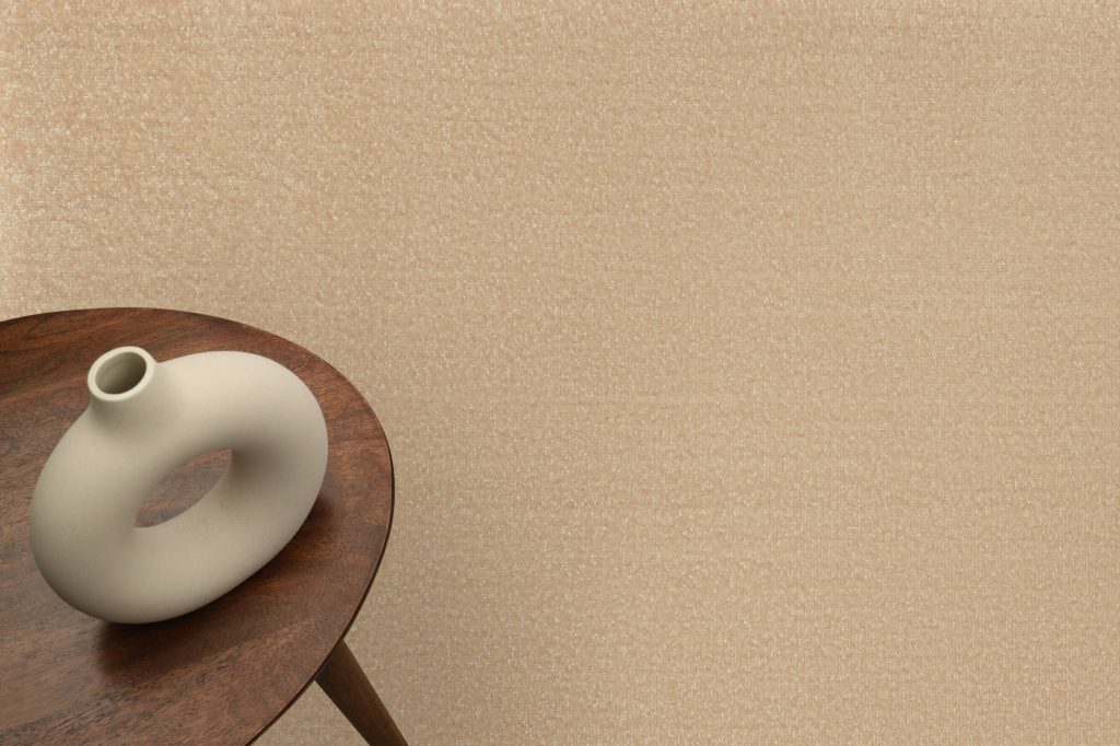 Teppich Mono Rund Indoor Outdoor Beige
