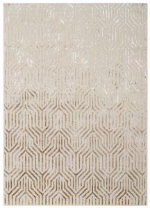 Teppich Crystal Braun Creme Beige Linien 3D Effekt