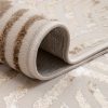 Teppich Crystal Braun Creme Beige Linien 3D Effekt