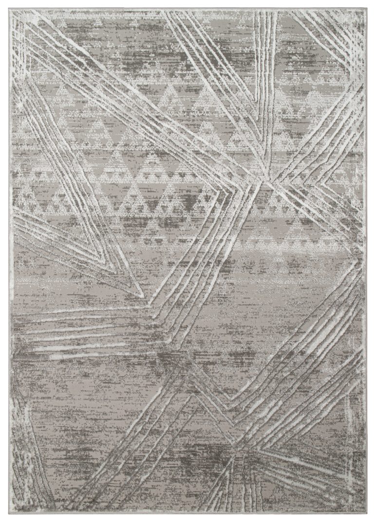 Teppich Crystal Hellgrau Verwischt Linien 3D Effekt