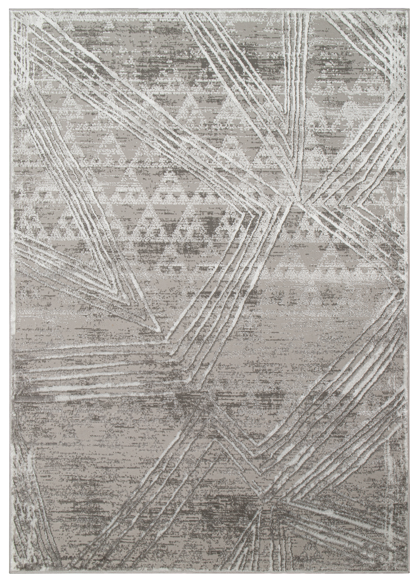 Teppich Crystal Hellgrau Verwischt Linien 3D Effekt
