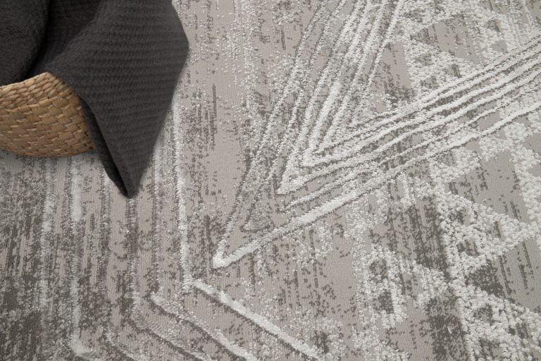 Teppich Crystal Hellgrau Verwischt Linien 3D Effekt