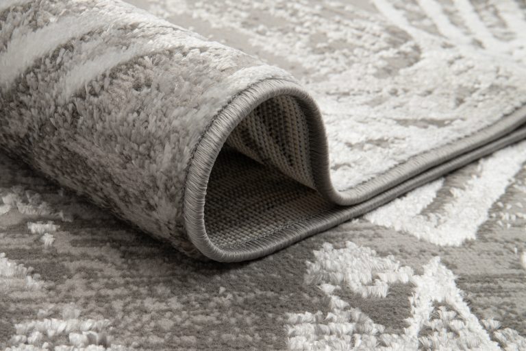 Teppich Crystal Hellgrau Verwischt Linien 3D Effekt