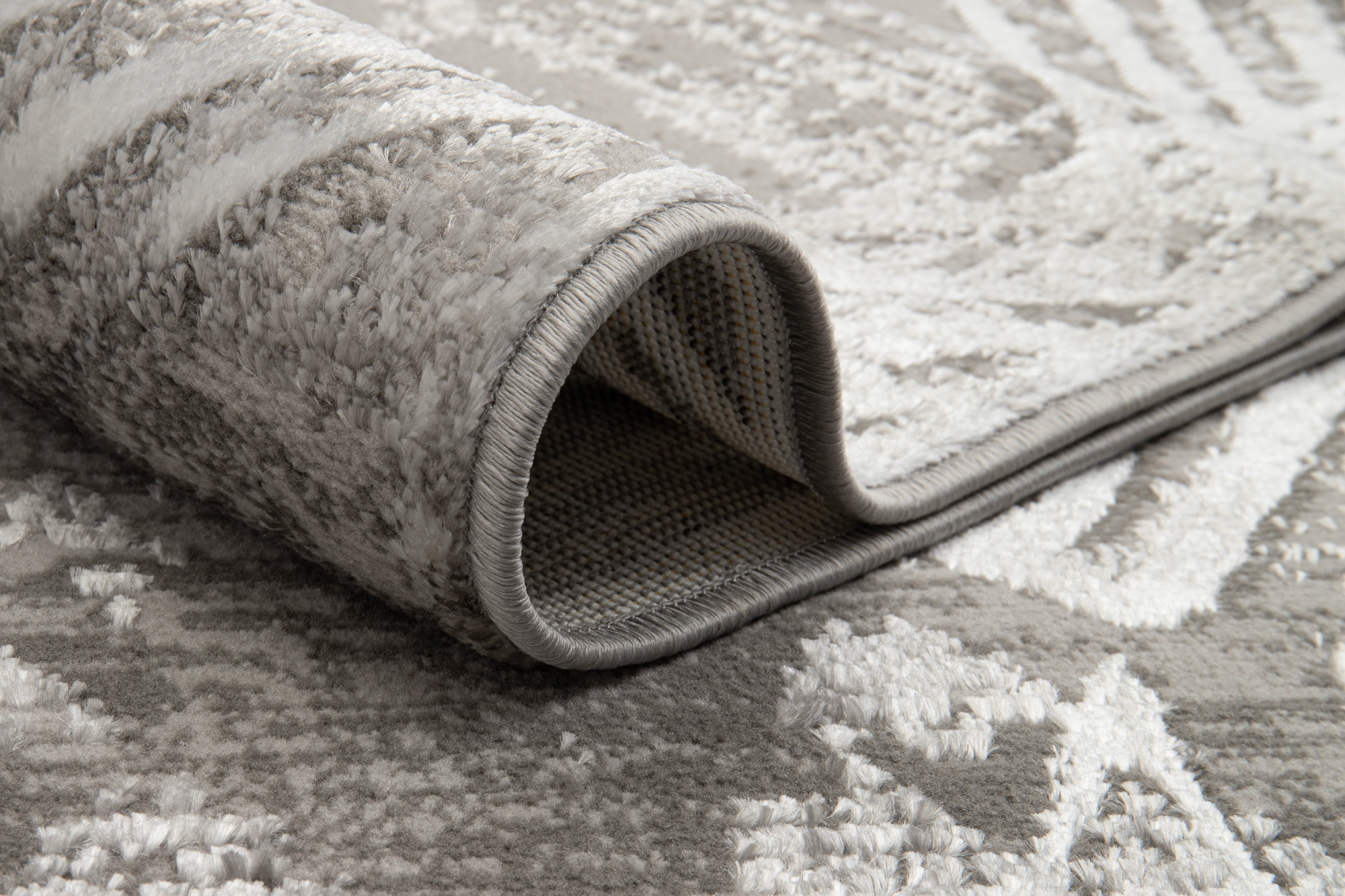 Teppich Crystal Hellgrau Verwischt Linien 3D Effekt