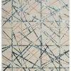 Teppich Crystal Blue Beige Abstrakt Linien 3D Effekt