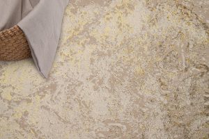 Teppich Crystal Beige Gold Creme Marmor 3D Effekt