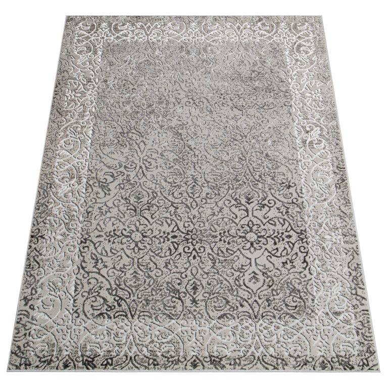 Teppich Ares Hellgrau Ornamente Vintage