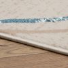 Teppich Crystal Blue Beige Abstrakt Linien 3D Effekt