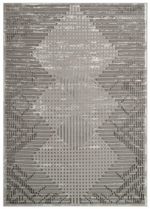 Teppich Crystal Grau Vintage Viereck 3D Effekt