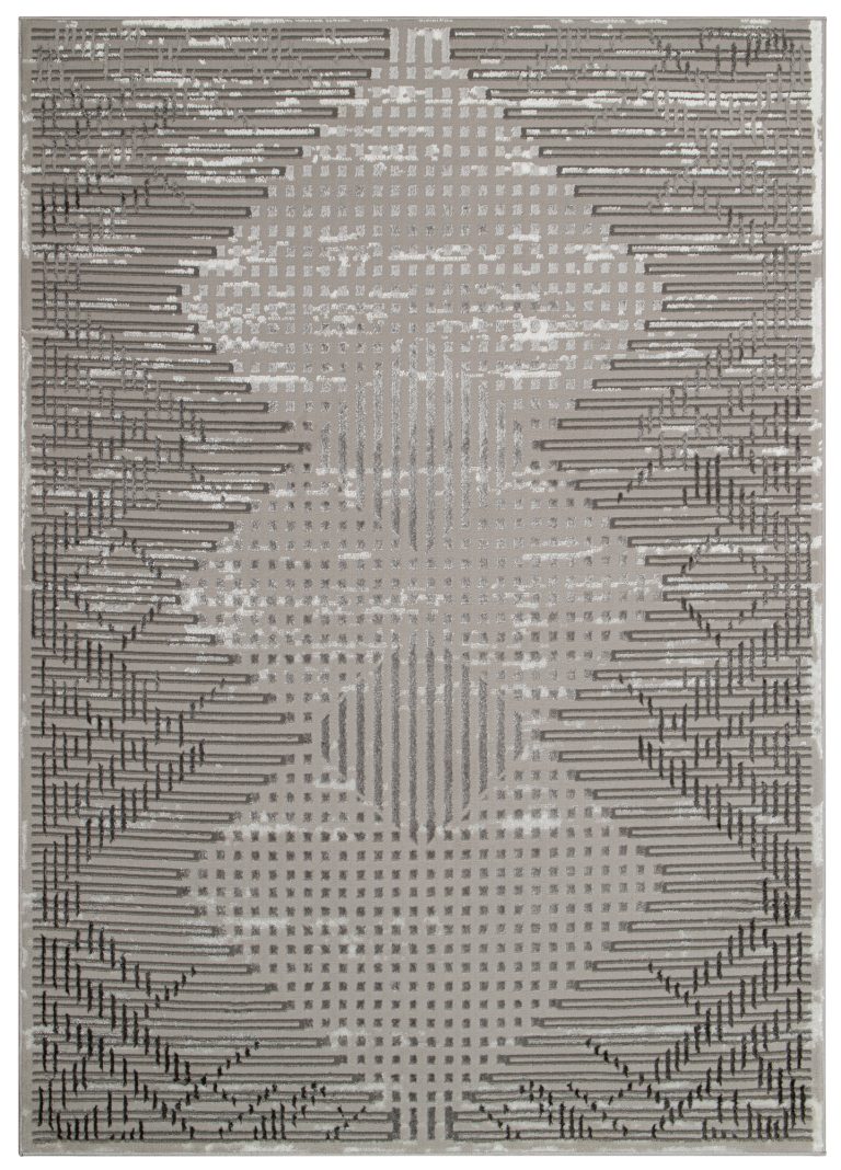 Teppich Crystal Grau Vintage Viereck 3D Effekt