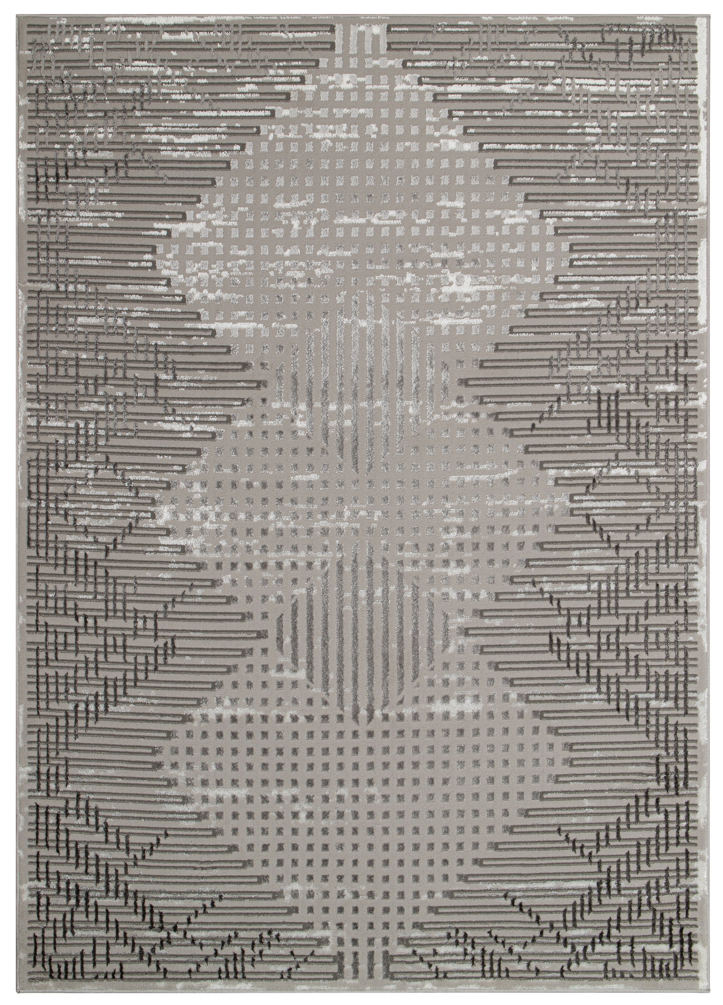 Teppich Crystal Grau Vintage Viereck 3D Effekt