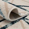 Teppich Crystal Blue Beige Abstrakt Linien 3D Effekt
