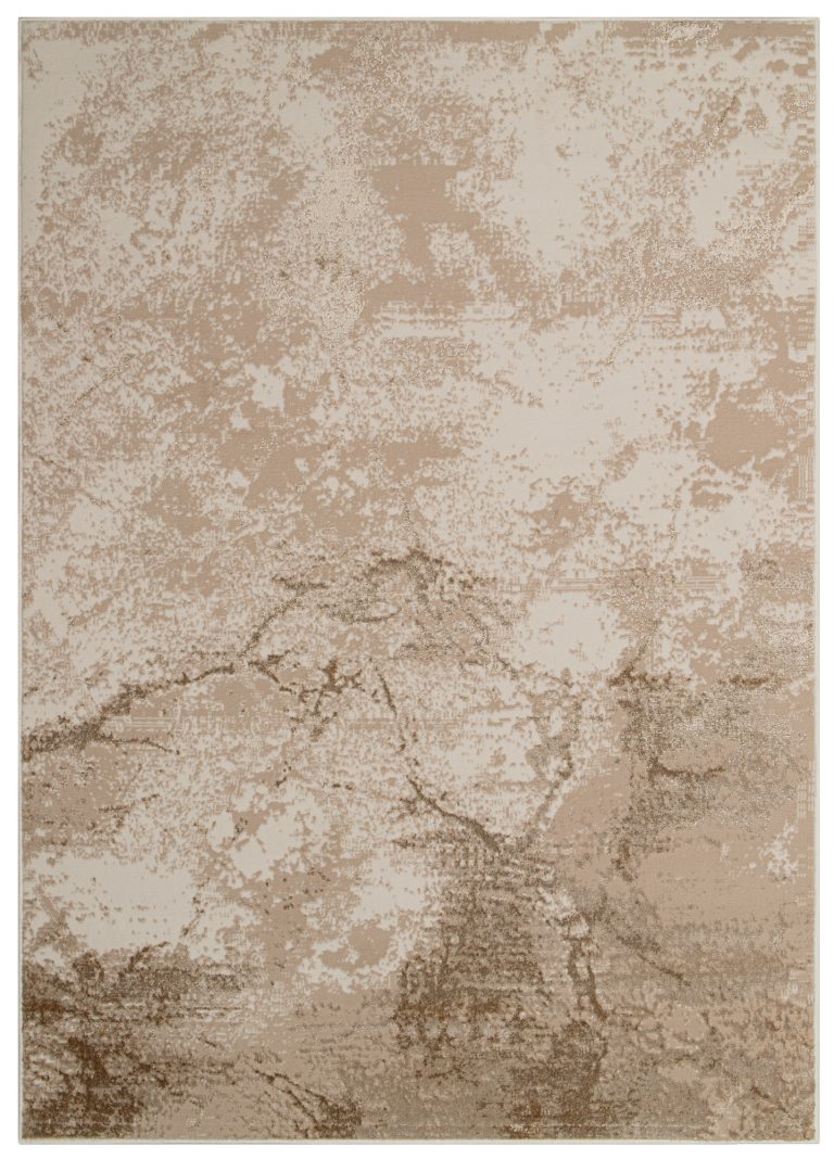 Teppich Crystal Braun Beige Marmor 3D Effekt