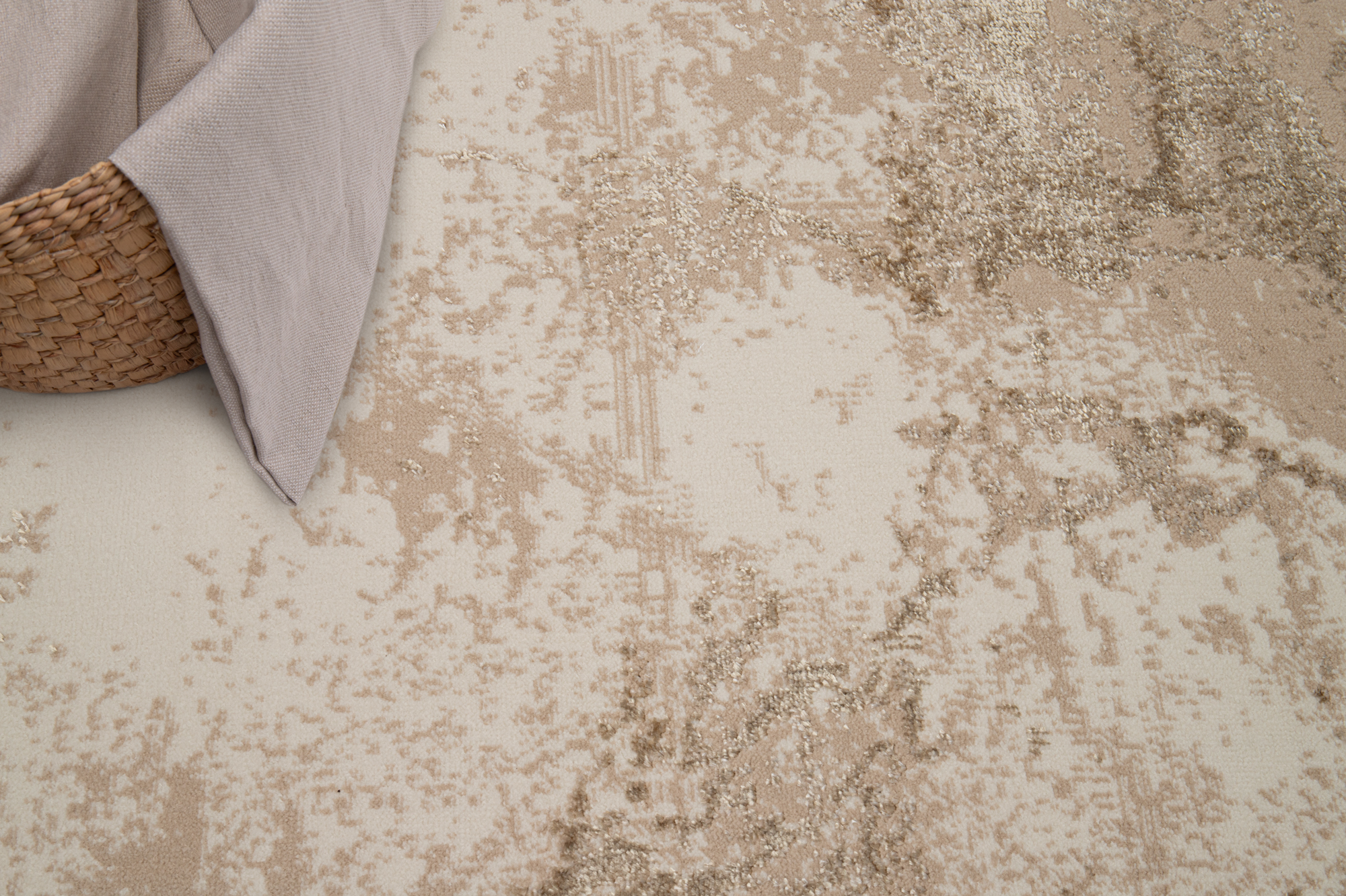 Teppich Crystal Braun Beige Marmor 3D Effekt